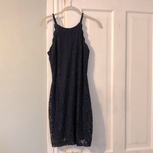 BCX Juniors Size 9 Navy Blue Form-fitting Mini Dress
